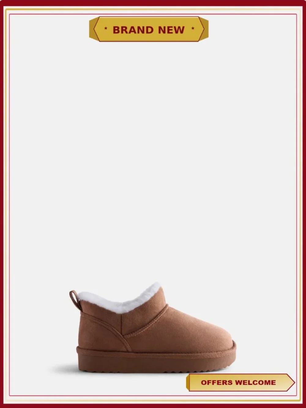 Faux Shearling Platform Boots Girls Pull-On Winter Boots